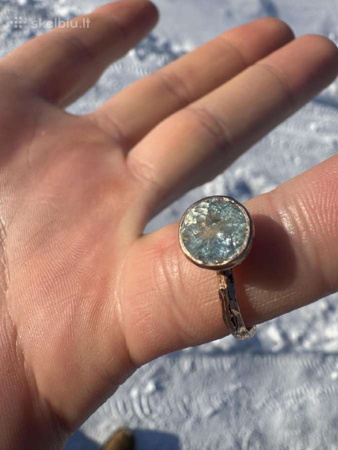 Auksinis žiedas akvamarinas makeitlouderjewellery - nuotraukos Nr. 12