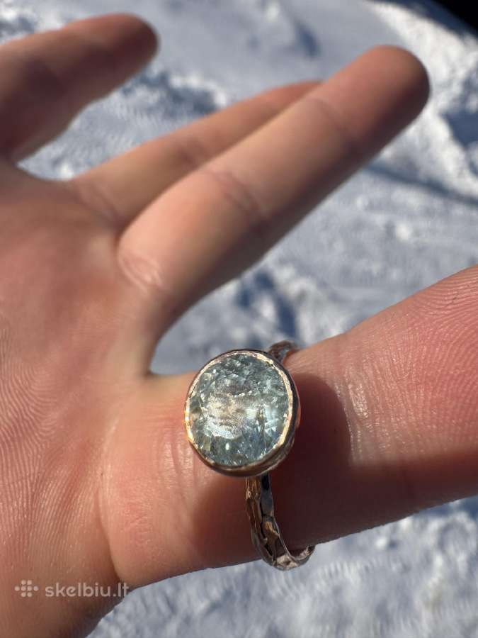 Auksinis žiedas akvamarinas makeitlouderjewellery - nuotraukos Nr. 9