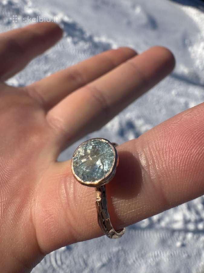 Auksinis žiedas akvamarinas makeitlouderjewellery - nuotraukos Nr. 10
