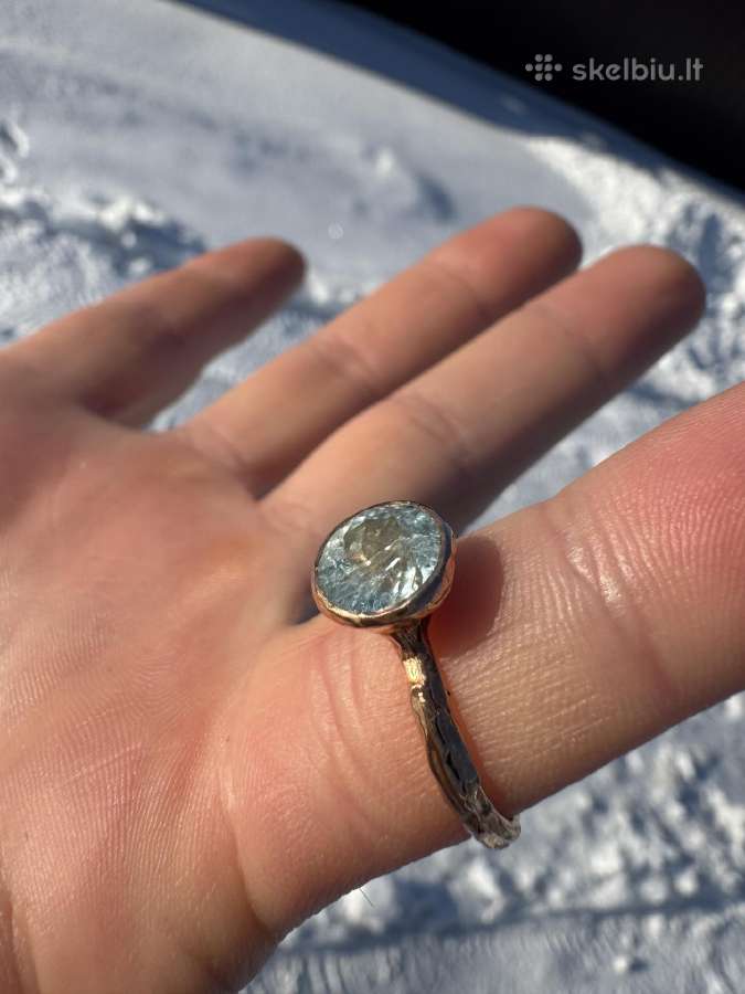 Auksinis žiedas akvamarinas makeitlouderjewellery - nuotraukos Nr. 11