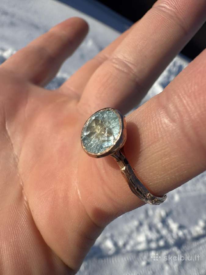 Auksinis žiedas akvamarinas makeitlouderjewellery - nuotraukos Nr. 14
