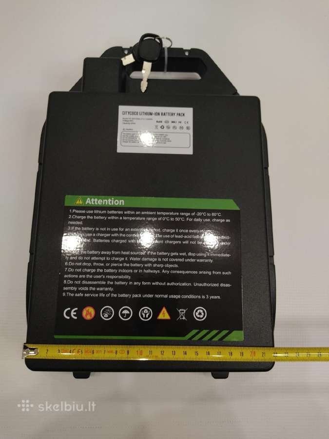 Baterija 60v20ah Lion elektrinio cioperio triracio - nuotraukos Nr. 15