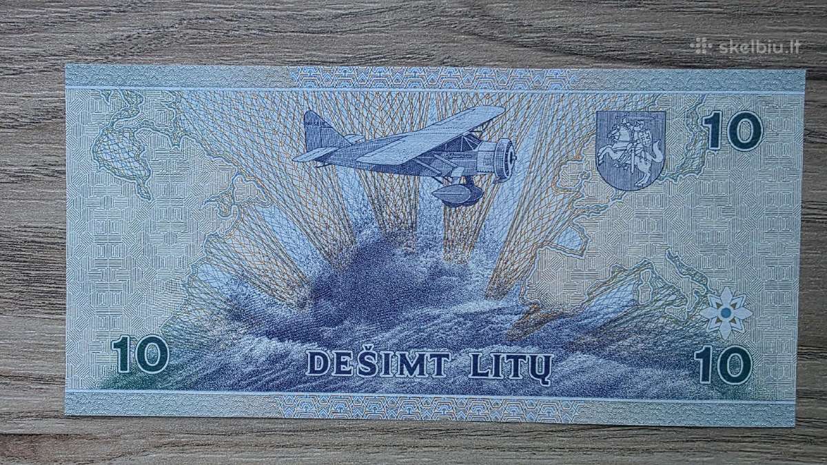 1997 metų 10 litų gražaus stovio Aa serijos - nuotraukos Nr. 2