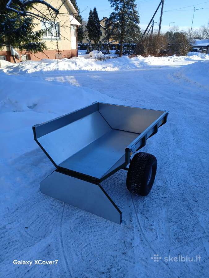 Sodo mini traktoriukui priekaba keturračiui - nuotraukos Nr. 3