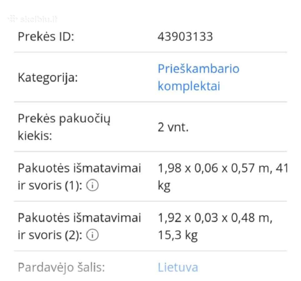 Prieškambario spinta - nuotraukos Nr. 5