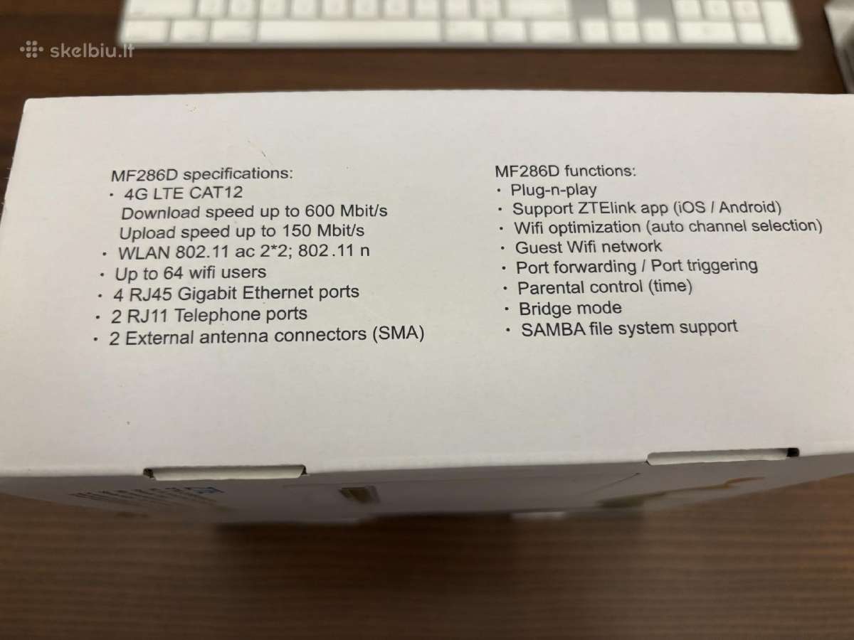 Zte 4G Lte modemas - nuotraukos Nr. 6