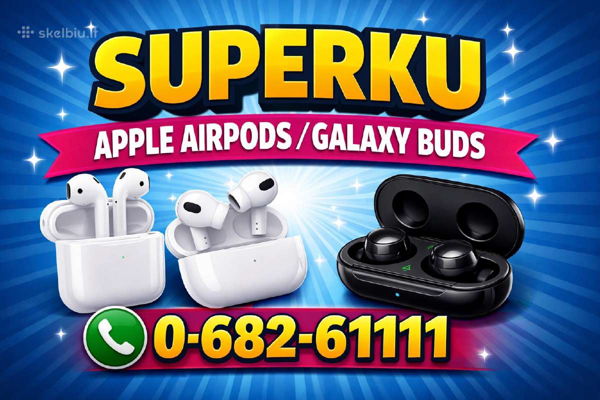 Perka Airpod ausines ir Samsung ausines