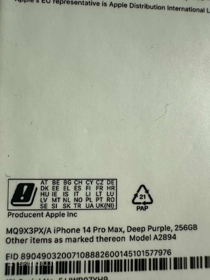 Mobilus telefonas iPhone 14 Pro Max Deep Purple - nuotraukos Nr. 4