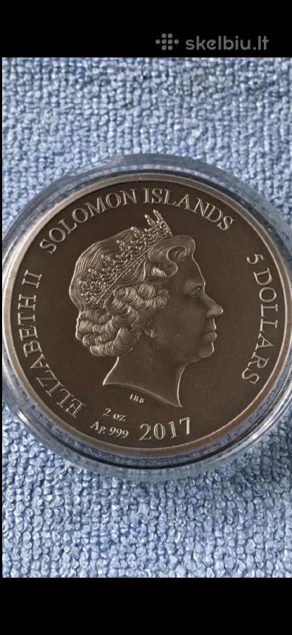 Moneta Solomon isl. 2017m. 5 dollars, sidabras - nuotraukos Nr. 2