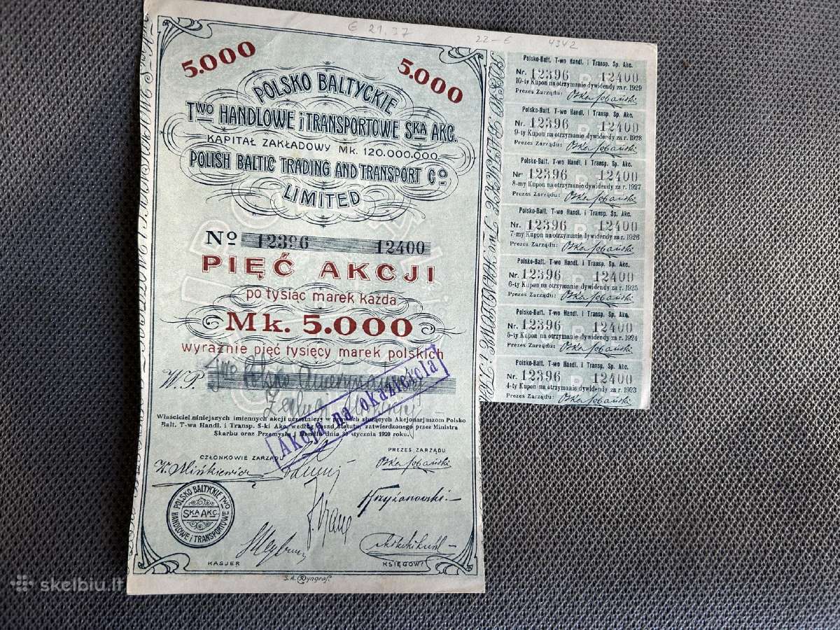 Lenkijos Baltijos prekyb. ir transporto įm. akcija