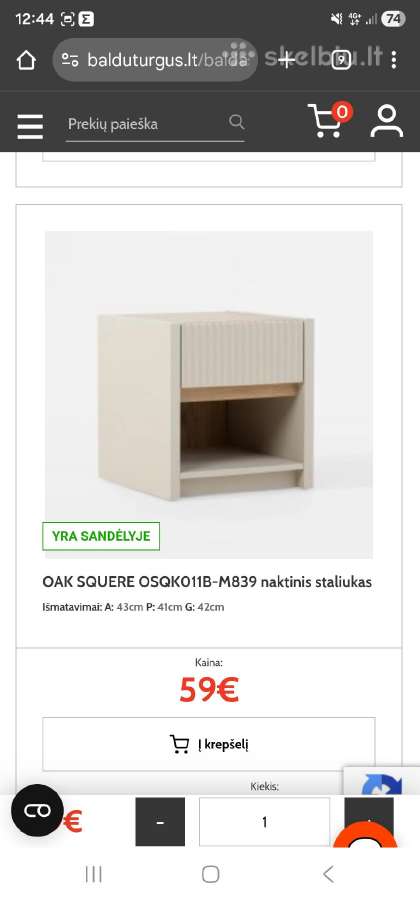 Naktinis staliukas - spintelė su LED apšvietimu - nuotraukos Nr. 2