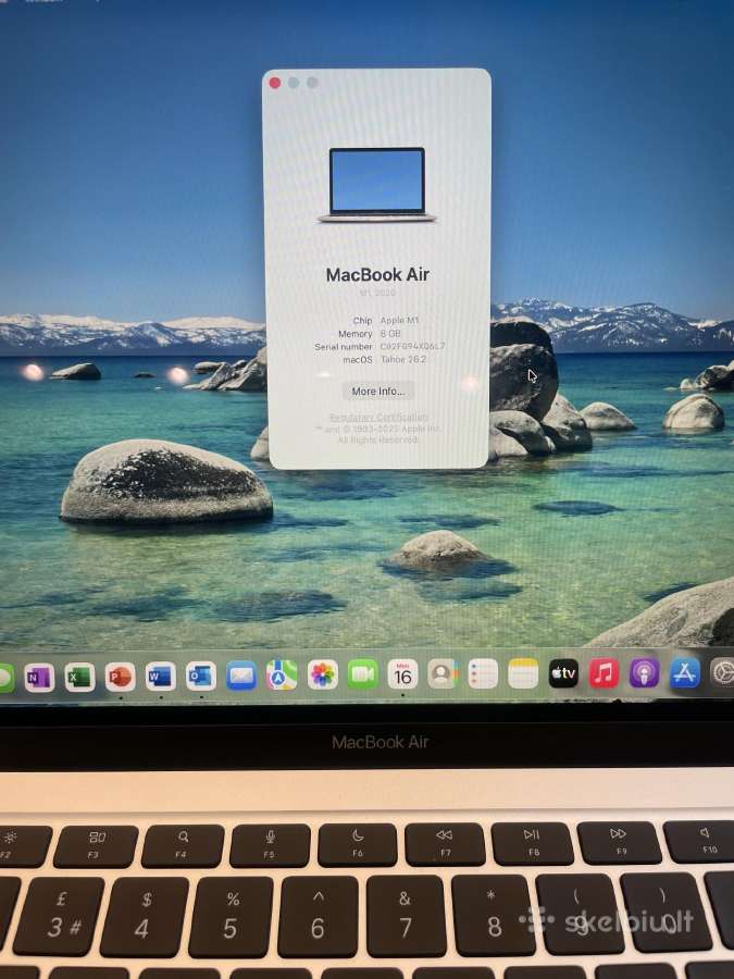 Mac Book Air 13-m1-a2337 Visiskai naujas - nuotraukos Nr. 3