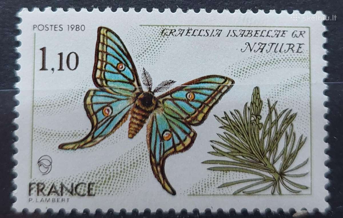 Prancūzija 1980 drugelis, švarus, Michel 2208