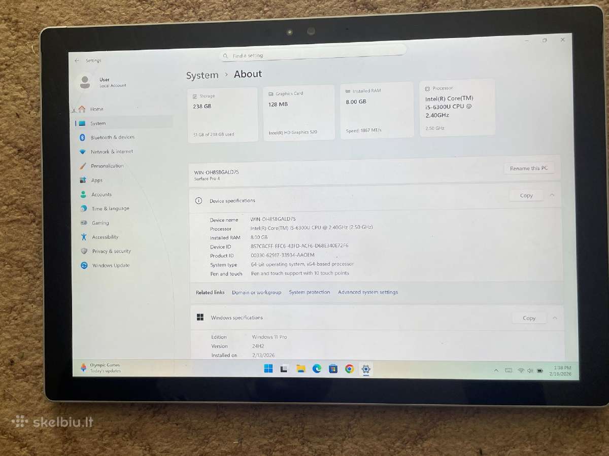 Microsoft surface - nuotraukos Nr. 7