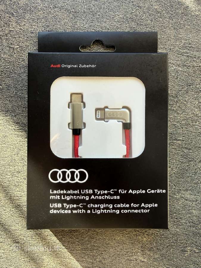 Audi originalus Usb Type-c Apple Lightning kabelis