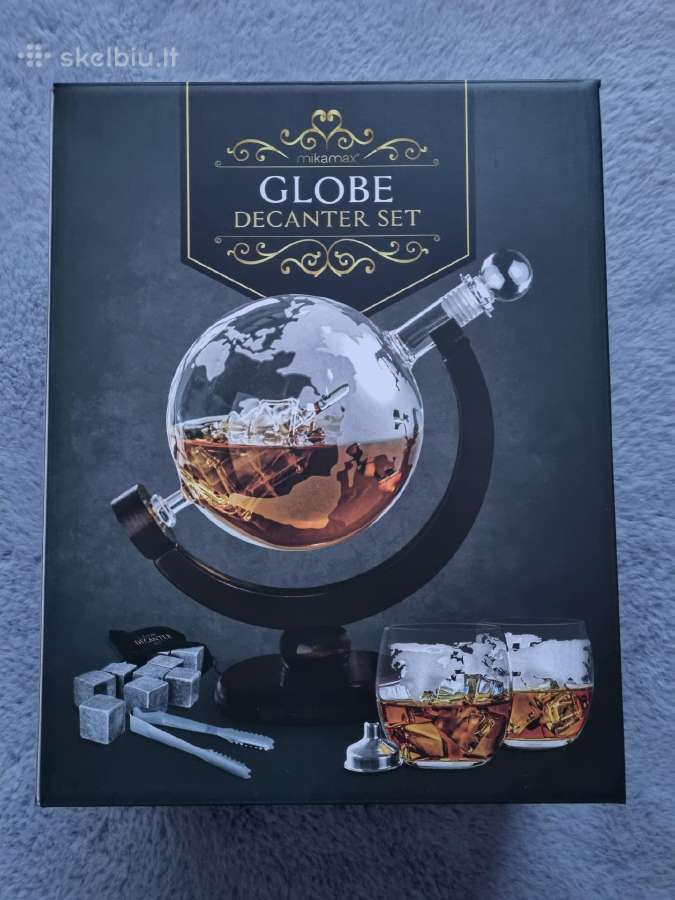 "Globe" dekanterių rinkinys su stiklinėmis