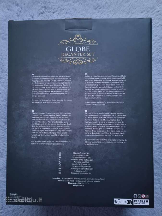 "Globe" dekanterių rinkinys su stiklinėmis - nuotraukos Nr. 2