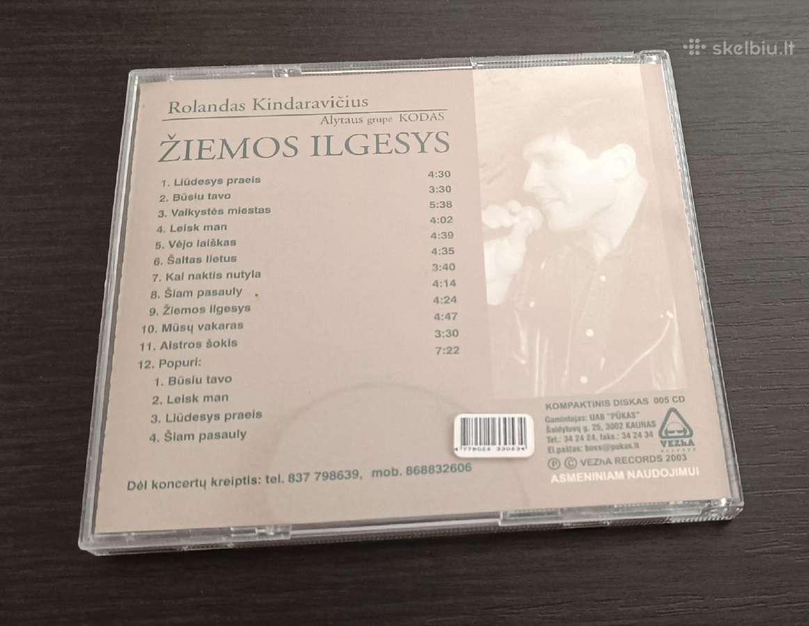 CD Rolandas Kindaravičius ,Žiemos ilgesys" - nuotraukos Nr. 2