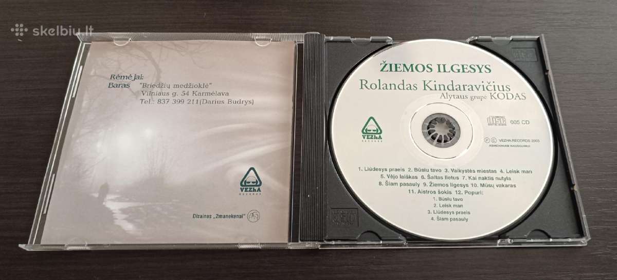 CD Rolandas Kindaravičius ,Žiemos ilgesys" - nuotraukos Nr. 3