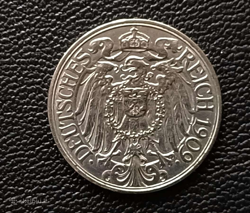 25 pfeningai 1909m. Vokietija - nuotraukos Nr. 2