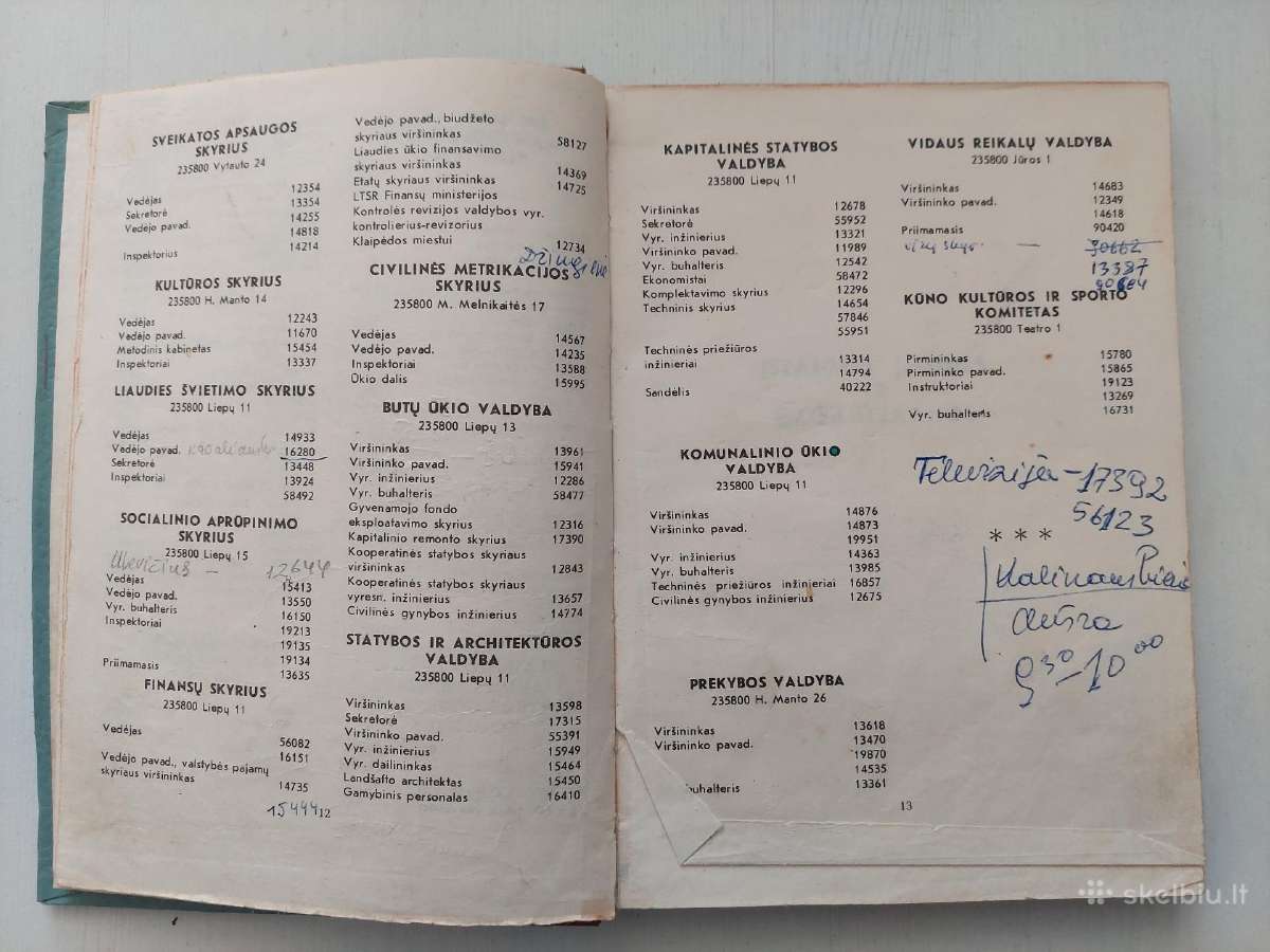Klaipėdos m. telefono tinklo abonentų sąrašas 1989 - nuotraukos Nr. 7
