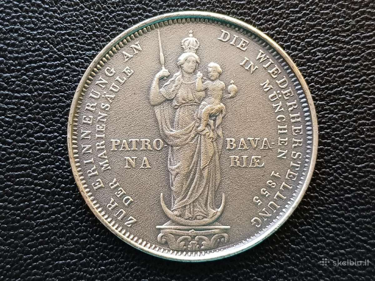 2 guldenai 1855m. Kopija sidabras 925