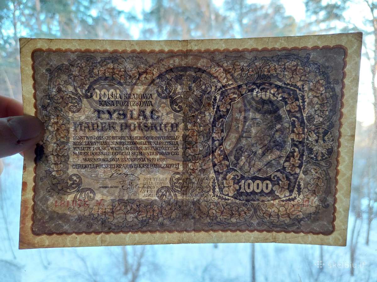 1000 marek 1919 Lenkija - nuotraukos Nr. 3