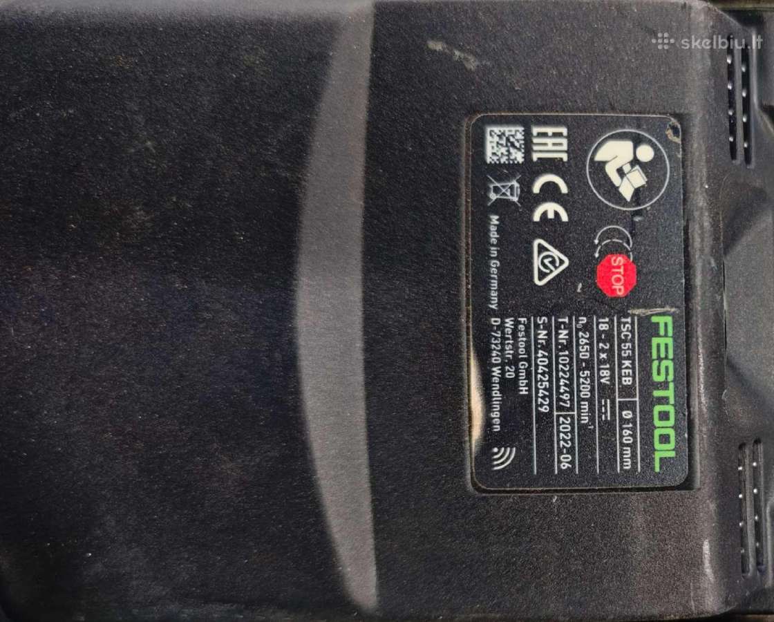 Festool akumuliatorinis diskinis pjūklas