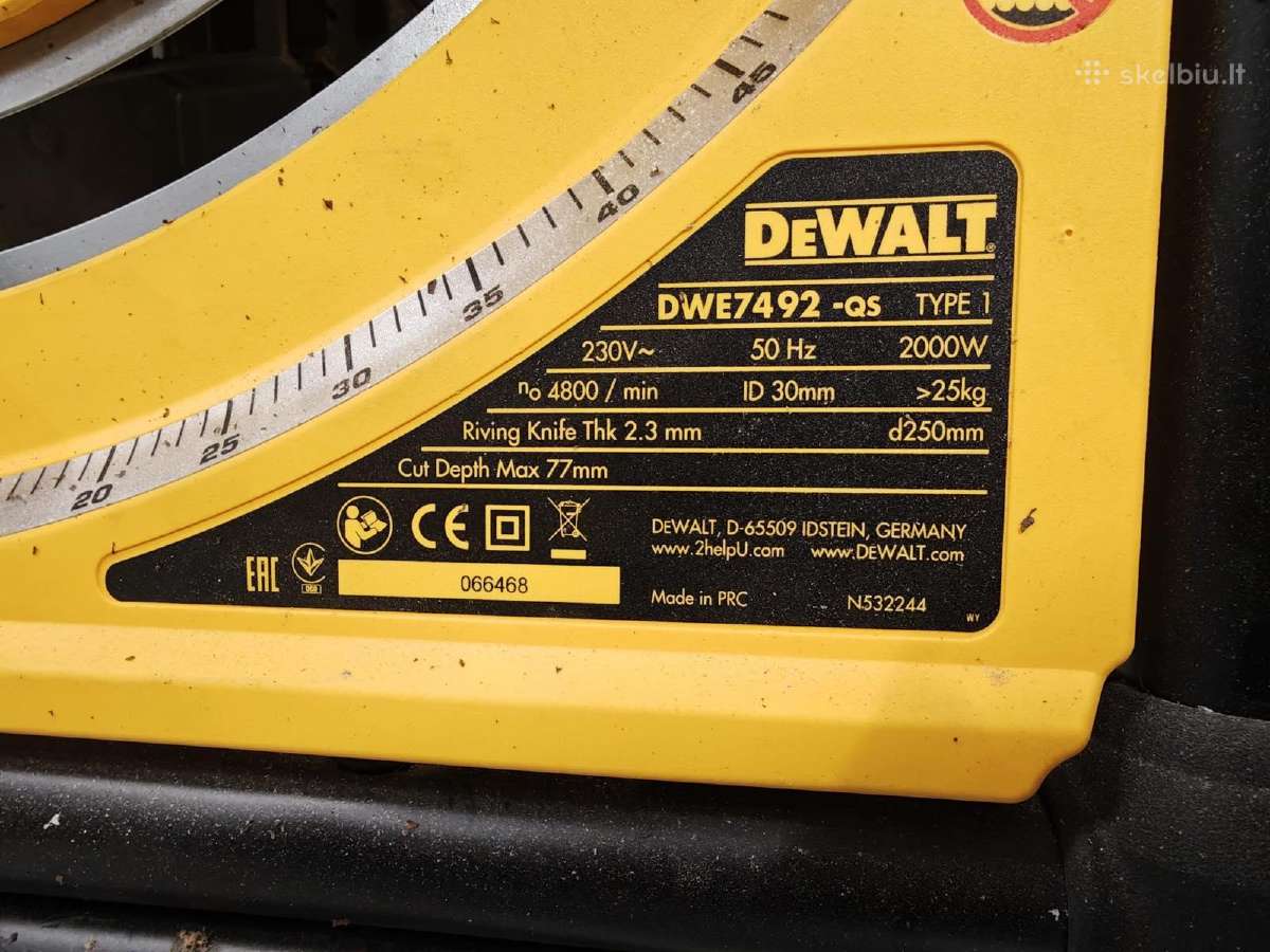 Dewalt stalinės diskinės pjovimo staklės