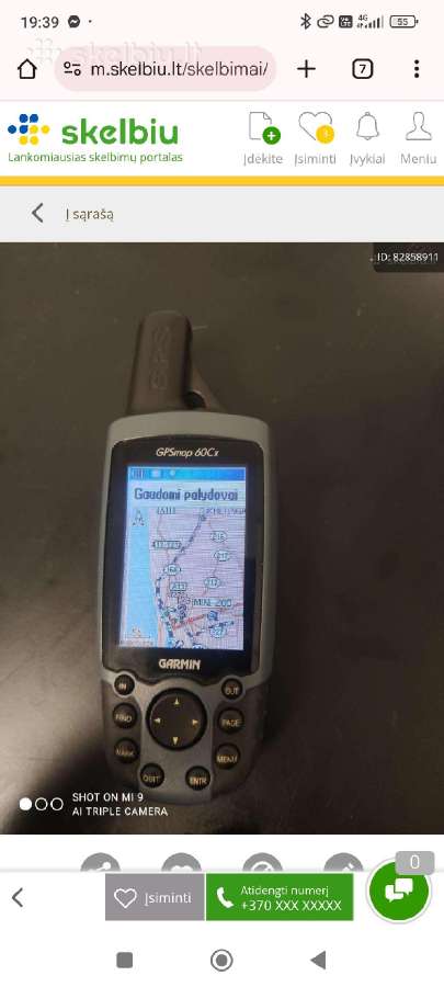 Perku garmin GPS 64 ar 65 gali būti neveikiantis