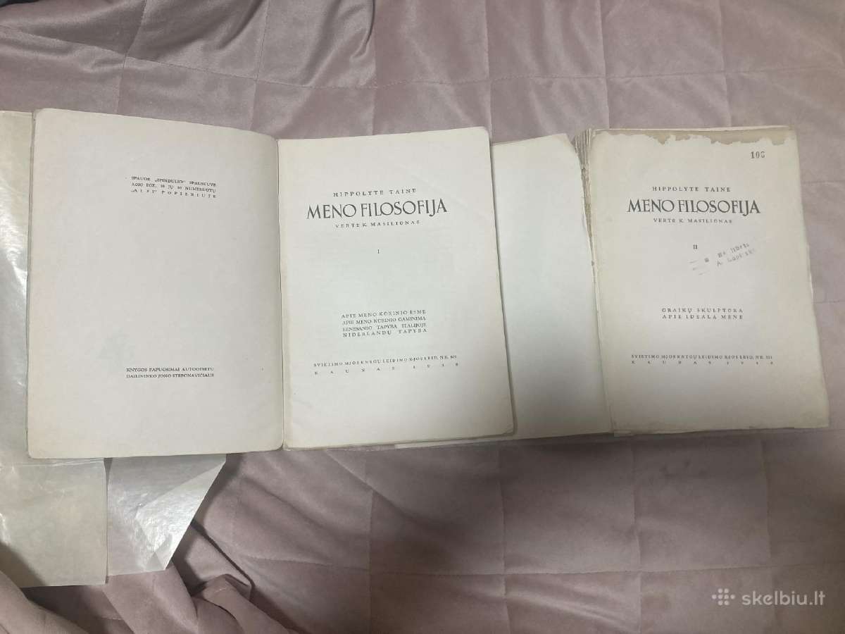 H. Taine Meno filosofija 2 tomai 1938-40 m - nuotraukos Nr. 4
