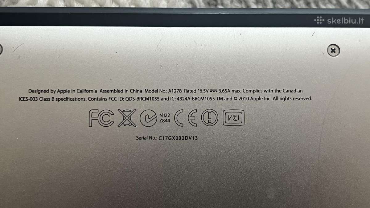 MacBook Air 13.3:11-2010;MacBook Pro - nuotraukos Nr. 4