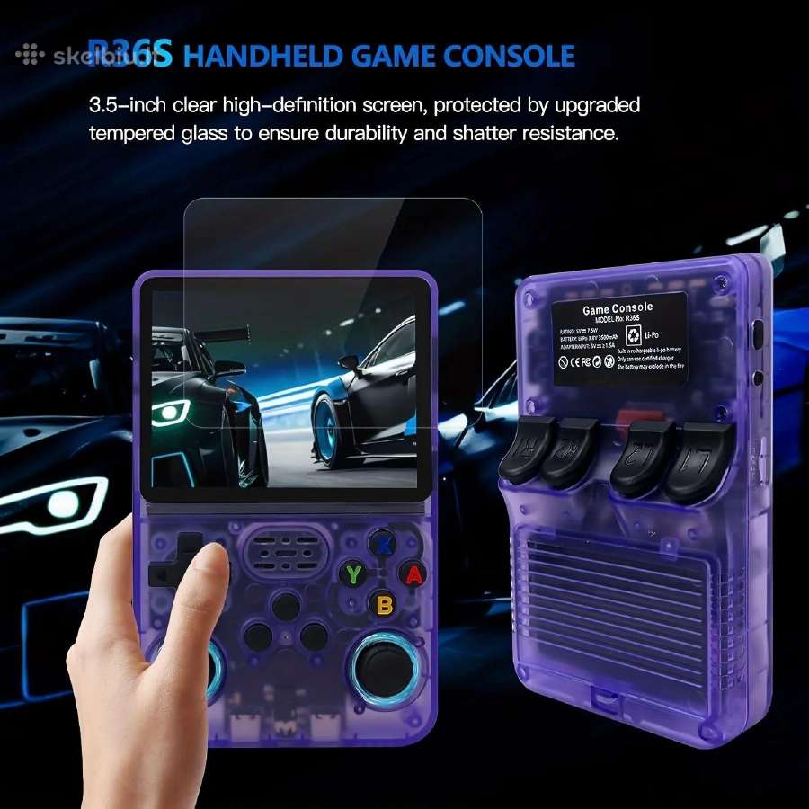 Retro žaidimų konsolė R36s 64gb 128gb paruošta - nuotraukos Nr. 3