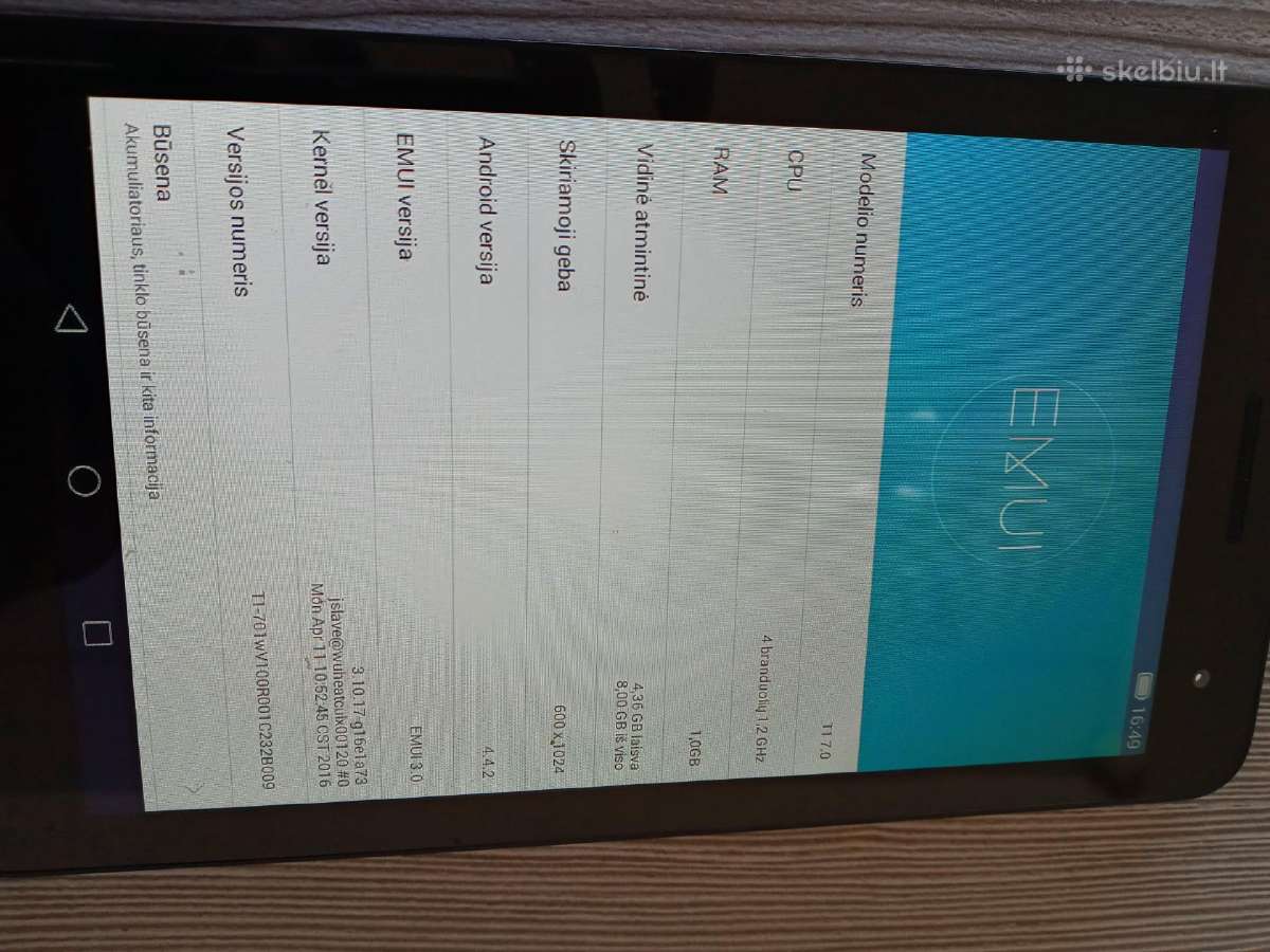 Huawei Mediapad T1 7.0 - Viskas veikia. 31 € - nuotraukos Nr. 3