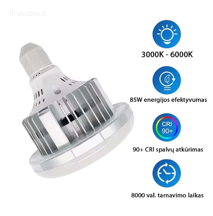 85w LED reguliuojama lemputė (3000k–6000k) - nuotraukos Nr. 6