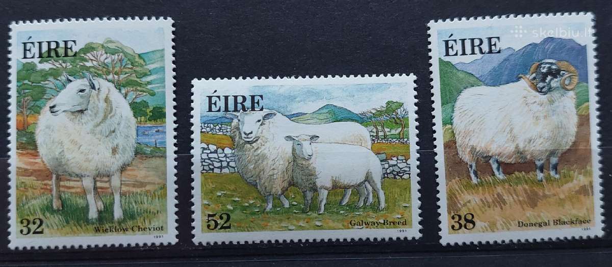 Airija 1991 avis, švarus, Michel 766-768