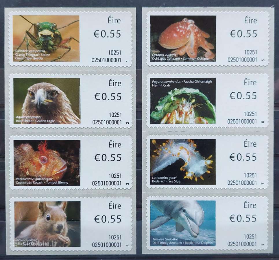 Airija 2010 fauna, švarus, Michel 13-20