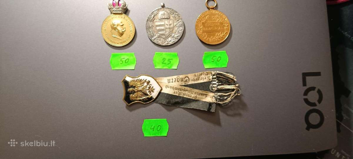 Austro-vengrijos medaliai ir prusijos ženklelis