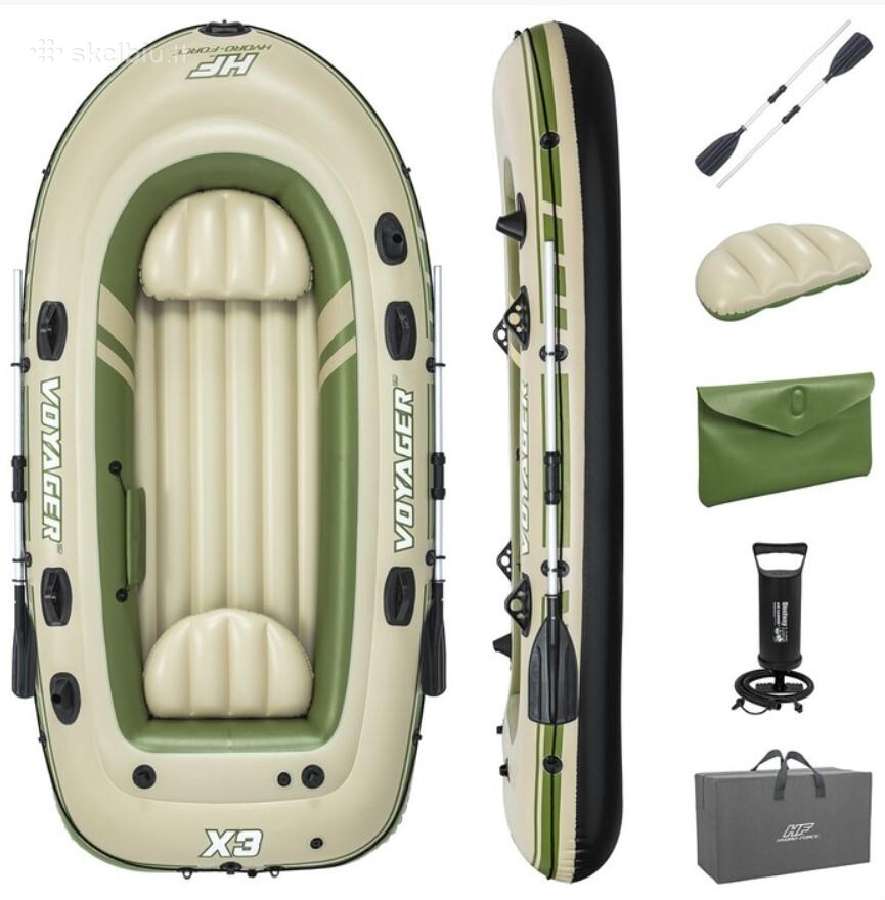 3-vietė pripučiama valtis Bestway Voyager X3 Raft