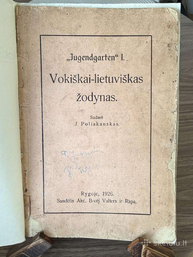 Vokiškai- lietuviškas žodynas 1926 m.