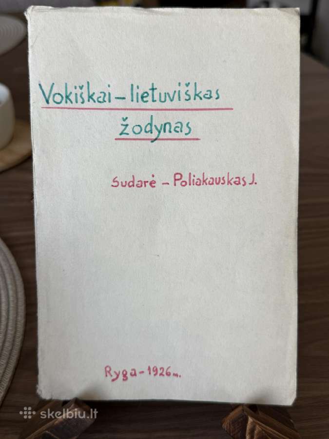 Vokiškai- lietuviškas žodynas 1926 m. - nuotraukos Nr. 2