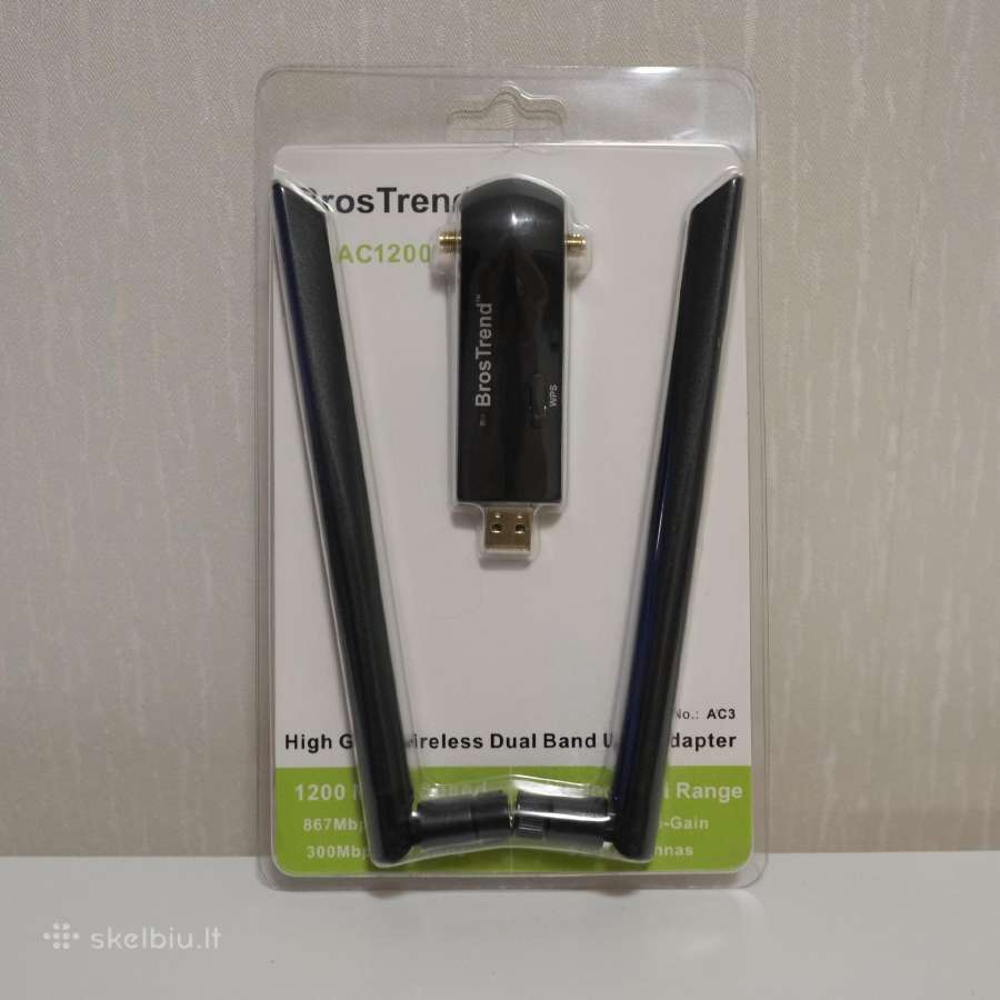 Brostrend 1200mbps bevielis Usb adapteris