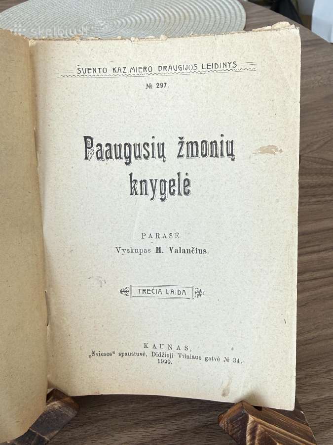 Paaugusių žmonių knygelė 1920 m. - nuotraukos Nr. 2