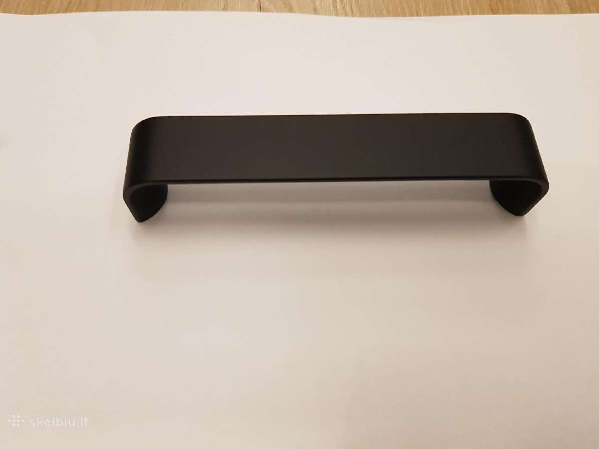 Rankenėlės naujos juodos metal.12,8cm.tarp skylių - nuotraukos Nr. 2