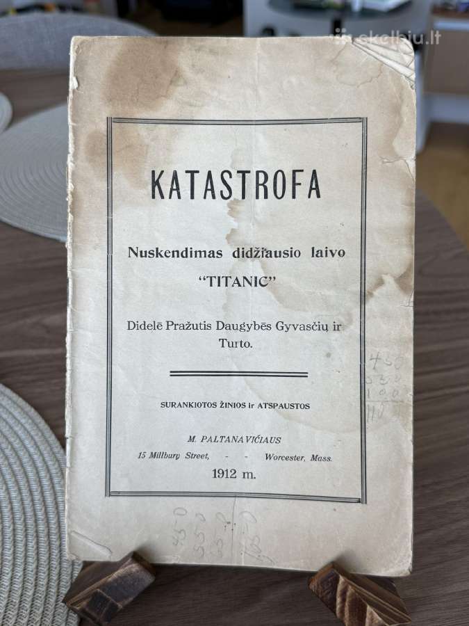 Katastrofa ,titanic. 1912 m.
