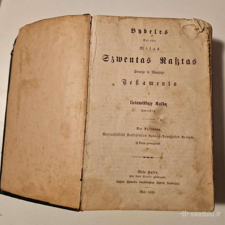 Lietuviška antikvarinė biblija - nuotraukos Nr. 6