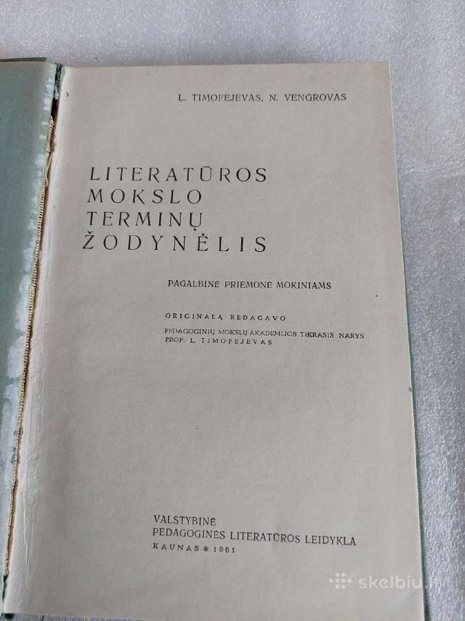 Literatūros mokslo terminų žodynėlis - nuotraukos Nr. 2