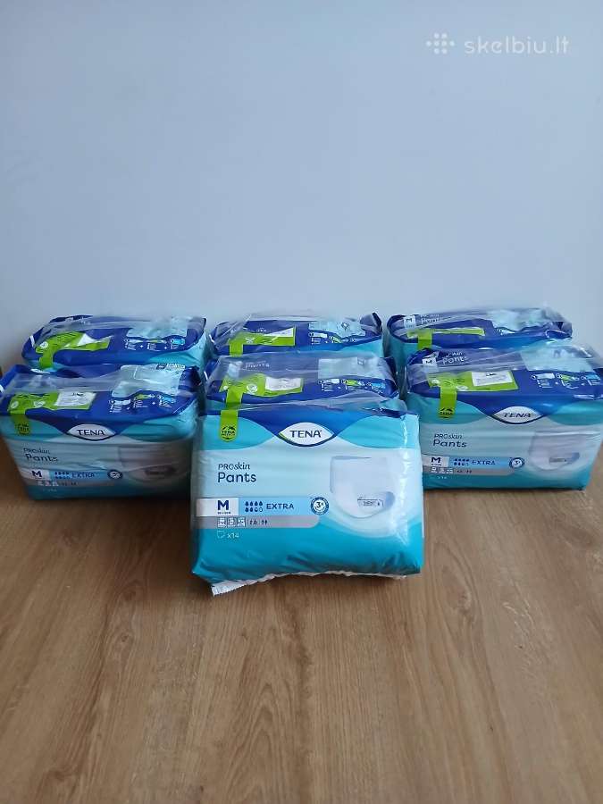 Tena M ir L dydis,kelnaitės-sauskelnės po 0.35 cnt