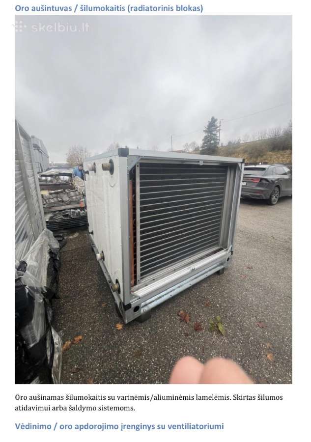 Pramoninės šaldymo, šildymo ir vėdinimo įranga