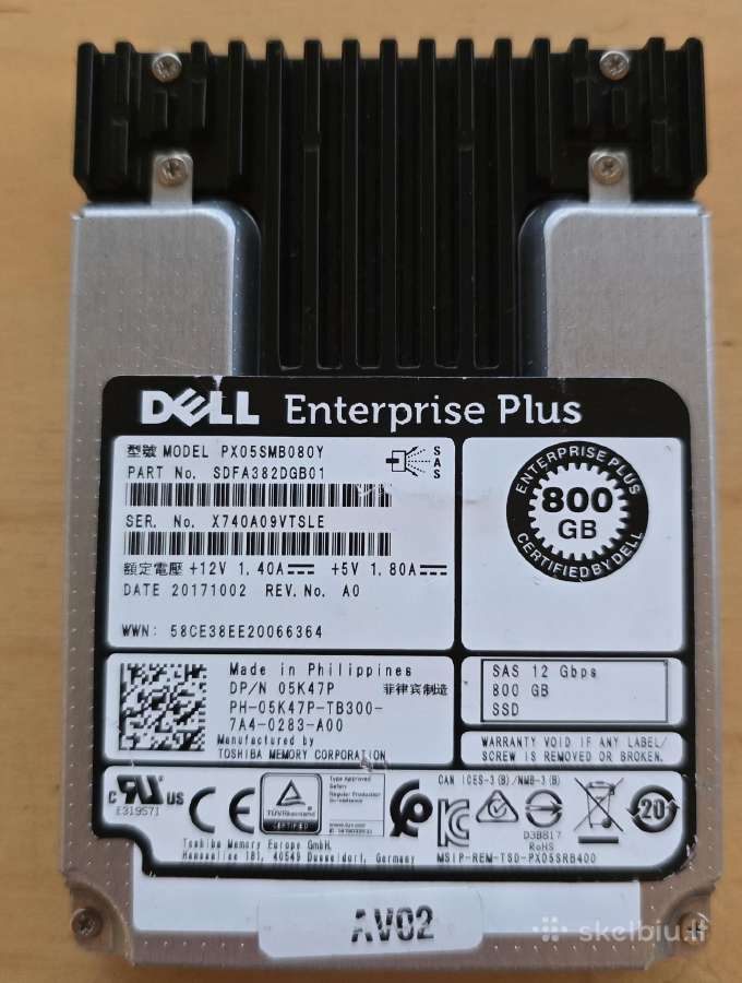 2.5" Sas SSD 200gb 3.84tb 7.68tb 15.36tb 30.72tb - nuotraukos Nr. 13